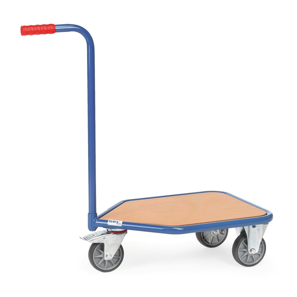 Imagem do produto: fetra® patins de transporte com pega, plataforma de madeira, 3 rodas, capacidade de carga de 150 kg