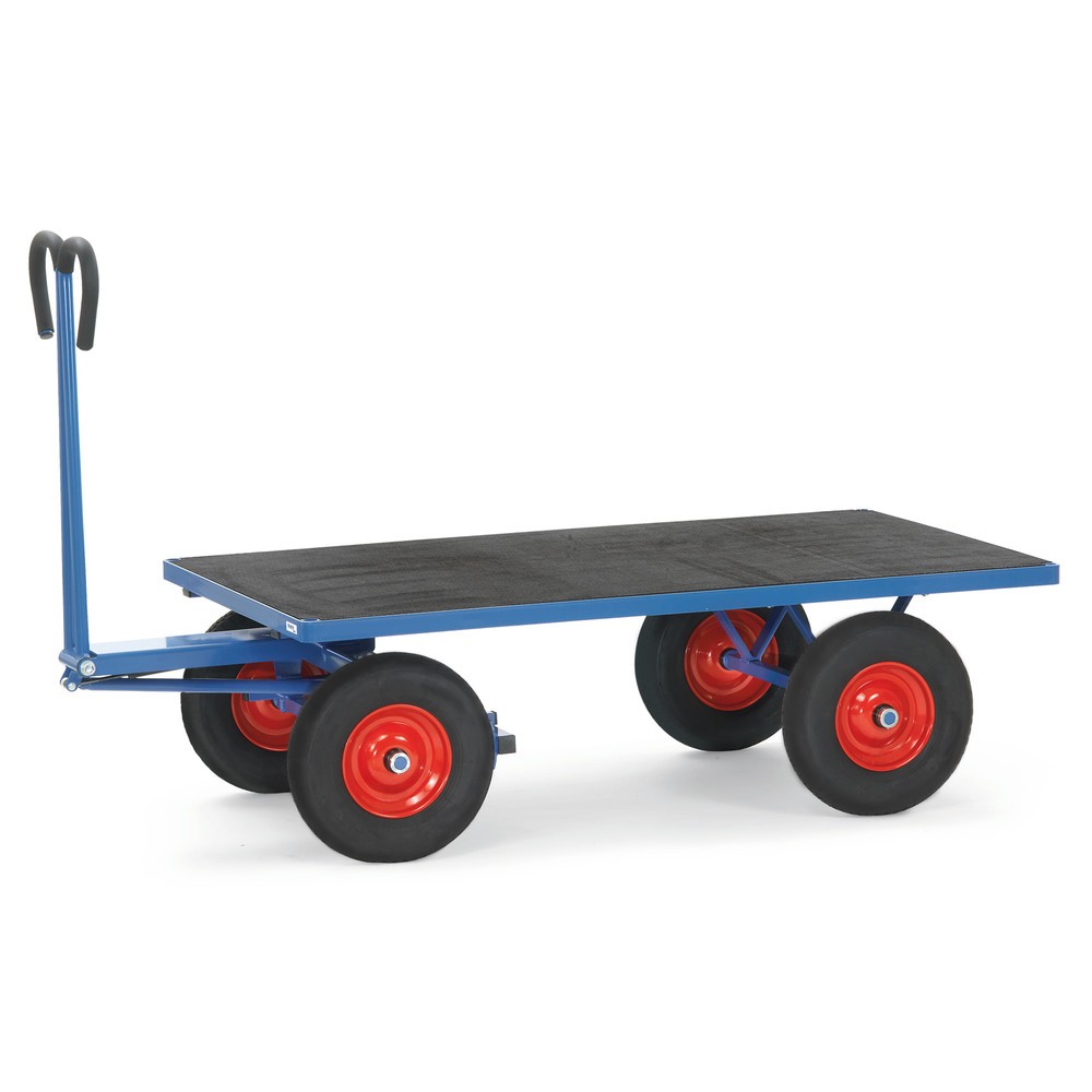 Imagem do produto: fetra® carrinho de mão sem paredes, superfície de carregamento traseira LxP 900 x 1600 mm, capacidade de carga de 1000 kg, pneus de borracha maciça