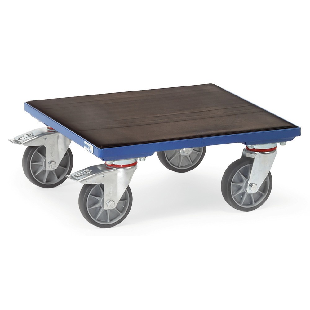 Imagem do produto: fetra® patins de transporte de caixas com borracha ranhurada, capacidade de carga de 400 kg, superfície de carregamento traseira 500 x 500 mm