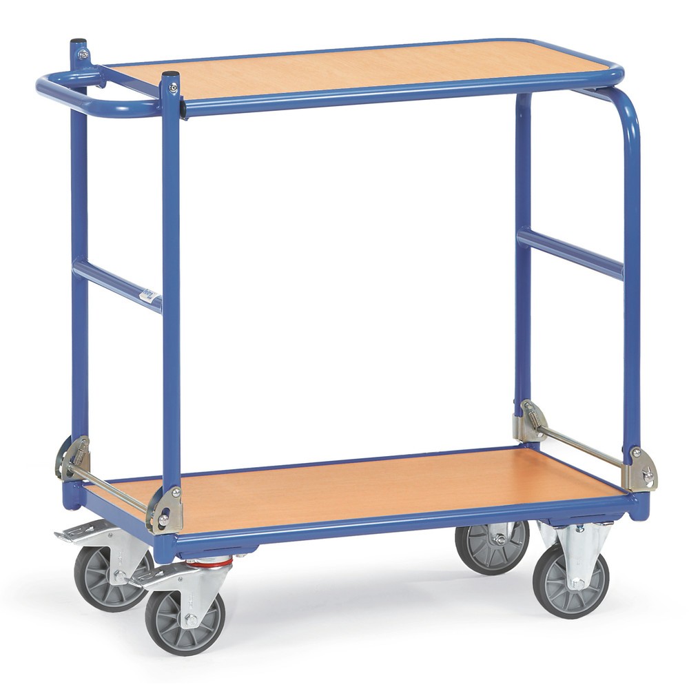 Imagem do produto n.º 4: fetra® carro com mesa rebatível com chassis em aço, 2 pisos de 720 x 450 mm