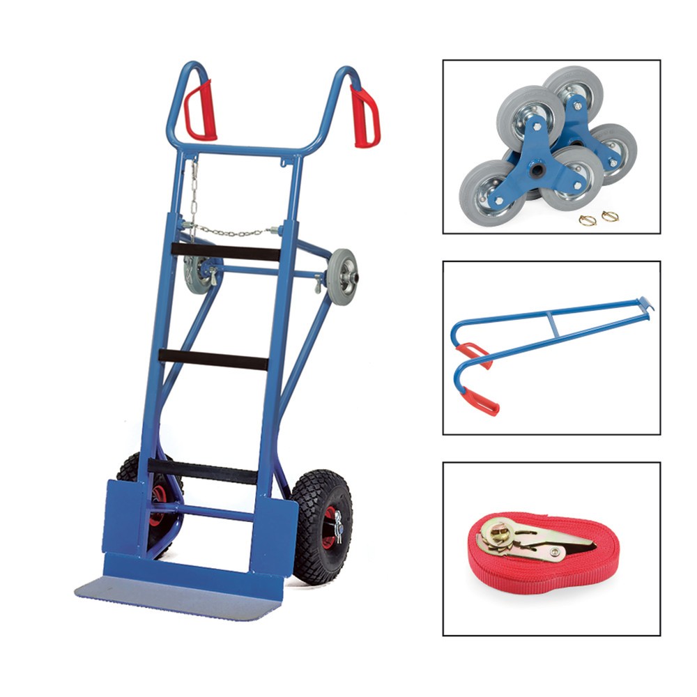 Imagem do produto: fetra® conjunto completo de carro de equipamentos, capacidade de carga de 400 kg, pá LxP 550 x 190 mm