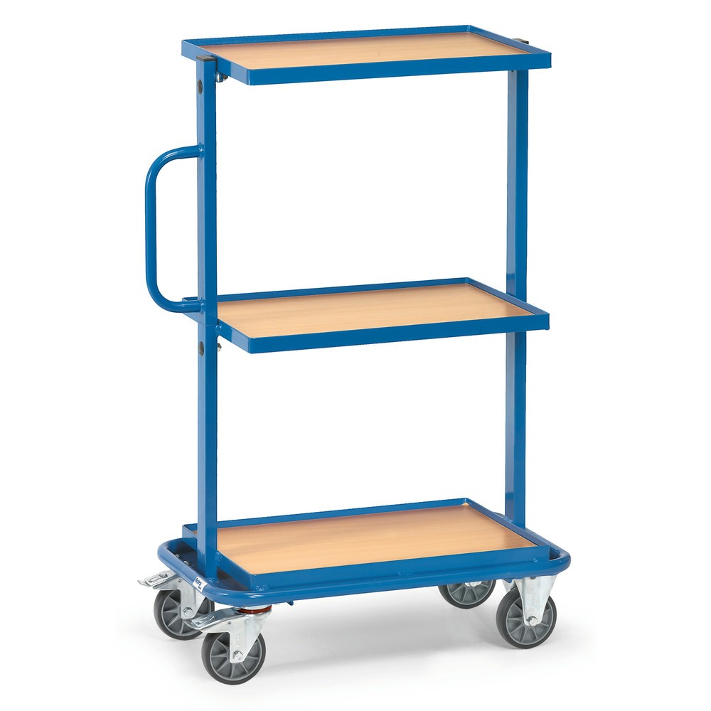 Imagem do produto: fetra® carro pesado com mesa e de montagem, com painéis sólidos de madeira, 3 pisos fixos