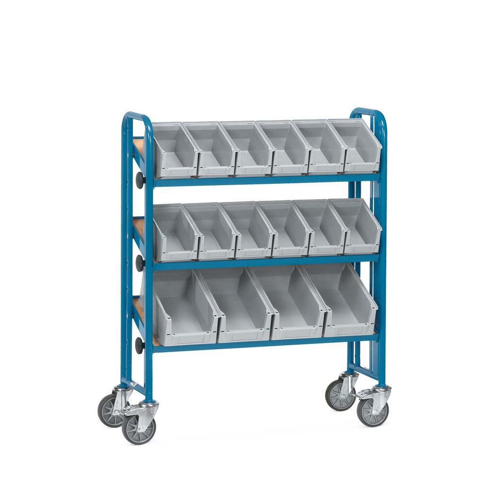 Imagem do produto: fetra® carro pesado com mesa e de montagem com caixas de poliestireno, 3 pisos, de um lado