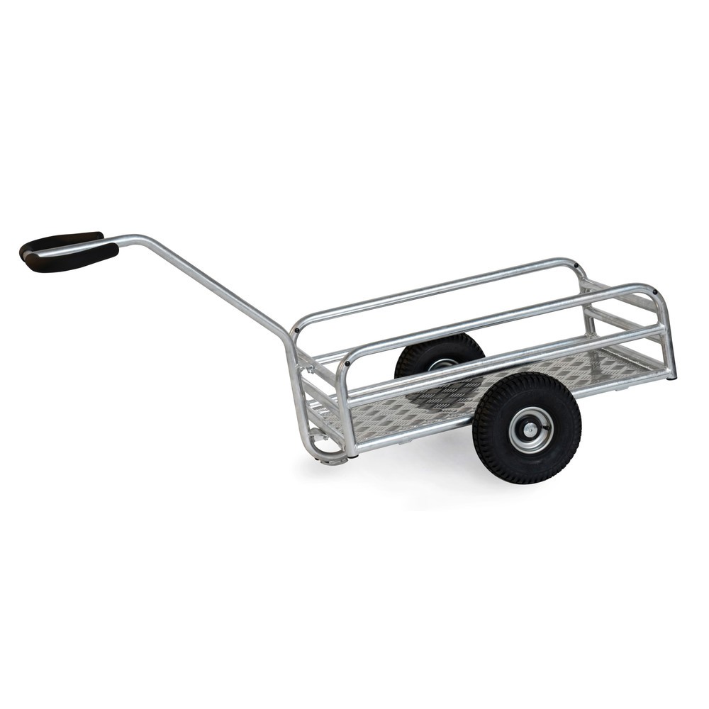 Imagem do produto: fetra® carrinho de mão para exterior, de um eixo, capacidade de carga de 200 kg, superfície de carregamento traseira LxP 795 x 445 mm, pneumáticos.