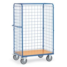 Imagem do produto n.º 1: Armário de embalagens fetra®, 3 lados com divisória em rede, superfície de carregamento traseira LxP 1000 x 600 mm, altura 1.800 mm