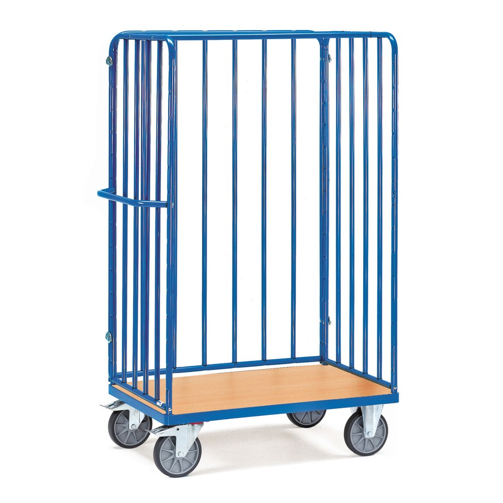 Imagem do produto: fetra® carro para pacotes, com 3 paredes com barras, superfície de carga LxP 1000 x 600 mm, altura 1800 mm