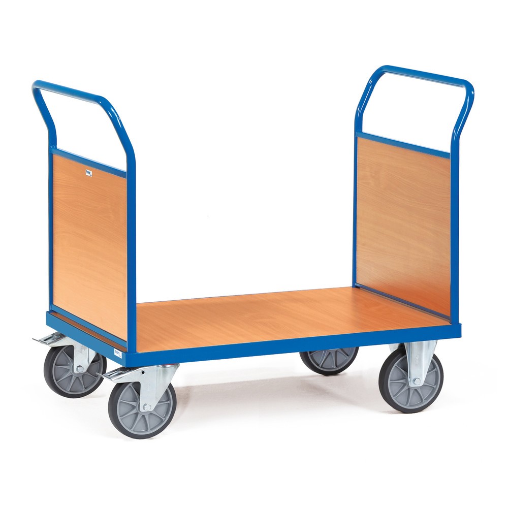 Imagem do produto: fetra® carro de plataforma, com paredes laterais em madeira em dois lados, superfície de carregamento traseira LxP 500 x 850 mm
