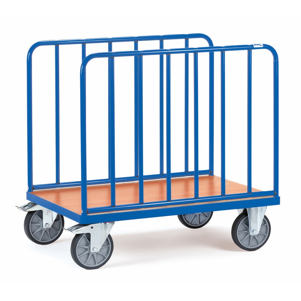 Imagem do produto: fetra® carro de plataforma, com barras tubulares verticais em dois lados, superfície de carregamento traseira LxP 600 x 1.000 mm