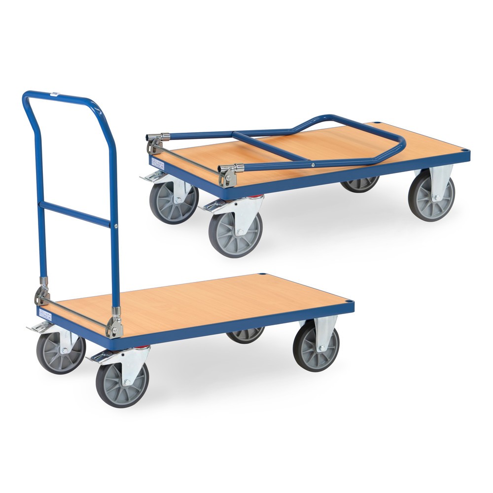 Imagem do produto: fetra® carro de plataforma, articulado, TK 500 kg, superfície de carregamento traseira LxP 1000 x 600 mm