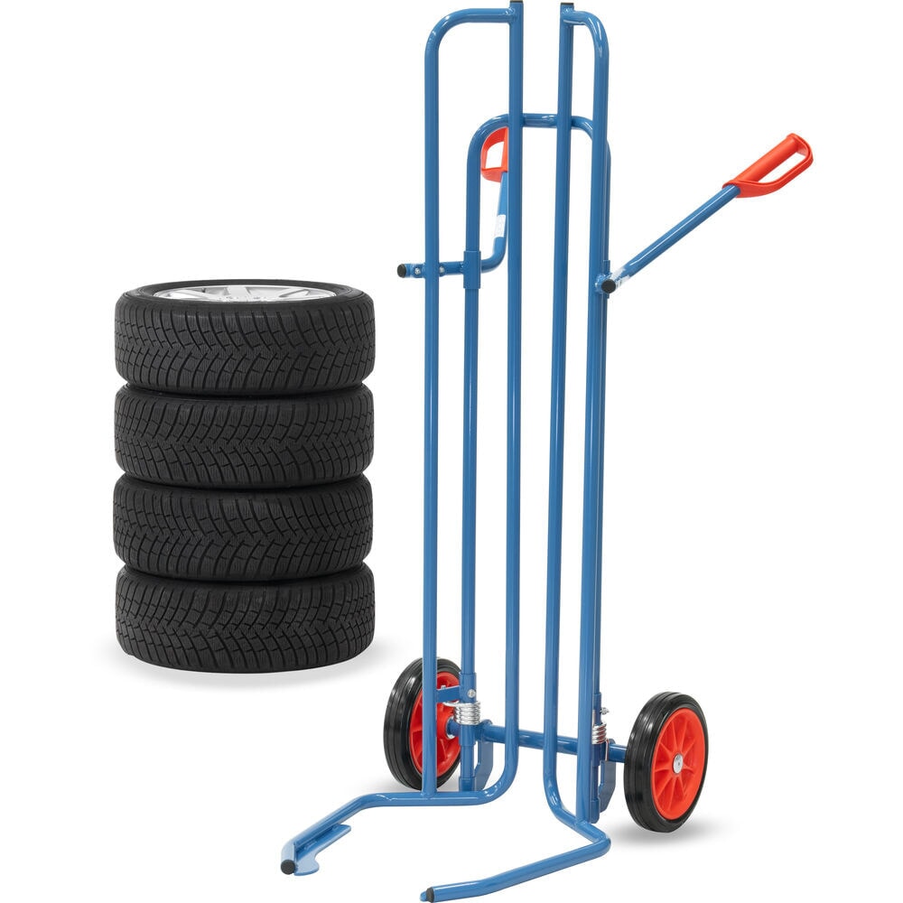 Imagem do produto n.º 3: fetra® carro de transporte de pneus em aço, capacidade de carga de 200 kg, para 8 pneus, pneus de borracha maciça