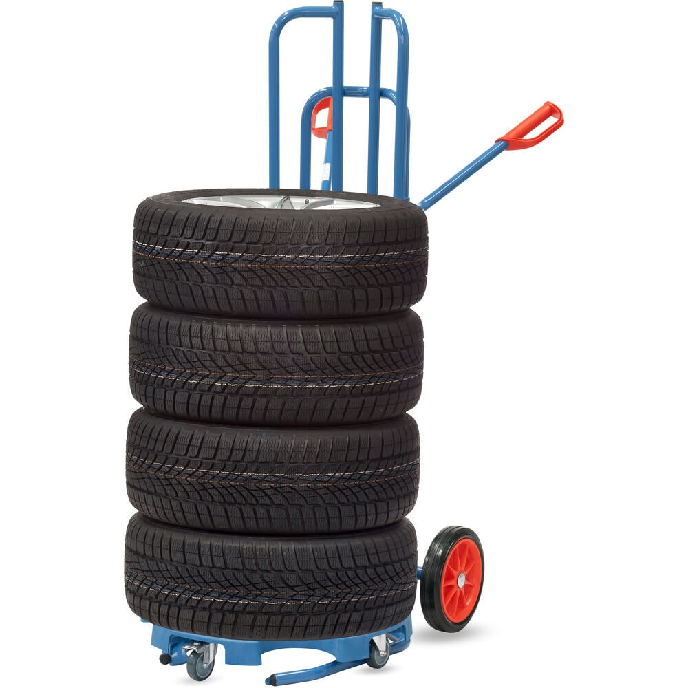 Imagem do produto n.º 6: fetra® carro de transporte de pneus em aço, capacidade de carga de 200 kg, para 8 pneus, pneus de borracha maciça
