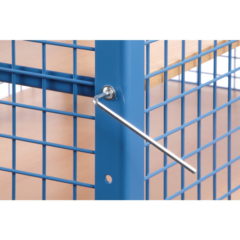 Imagem do produto n.º 3: fetra® armário com rodas, 3 painéis de grade, 5 pisos de 1000 x 680 mm