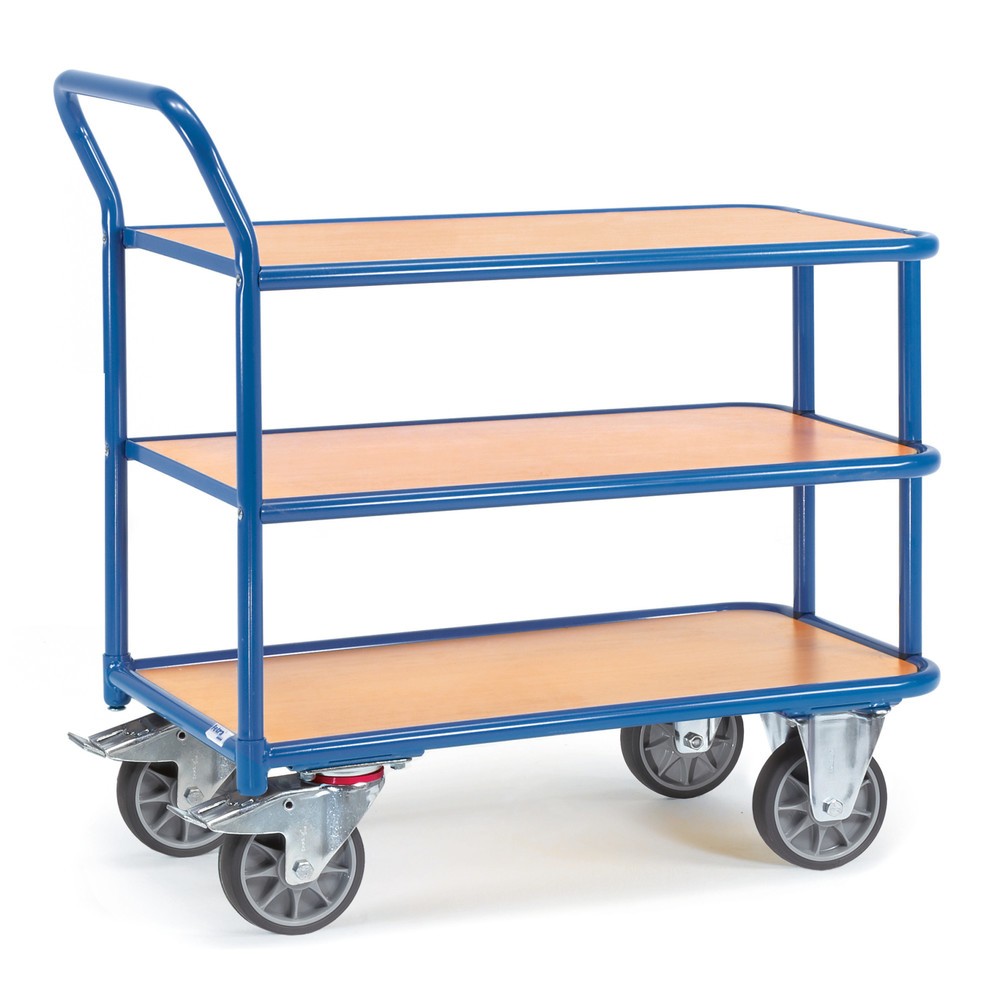 Imagem do produto: fetra® carro com mesa, capacidade de carga de 400 kg, 3 níveis de 850 x 500 mm