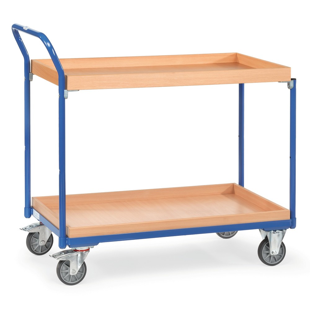 Imagem do produto: fetra® carro com mesa com 2 caixas de madeira de 850 x 500 mm cada, altura 1.030 mm