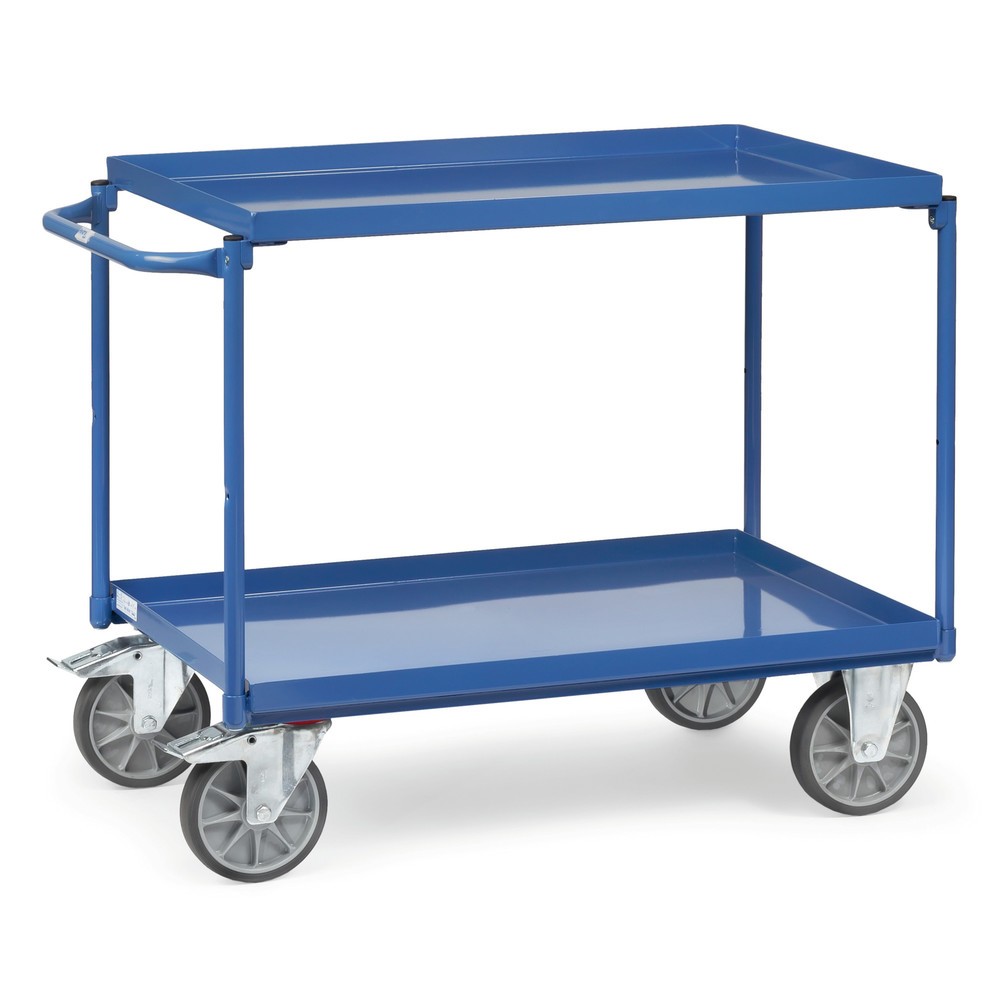 Imagem do produto: fetra® carro com mesa com cubas estanques ao óleo, 2 pisos de 1.000 x 700 mm cada, arco em U horizontal