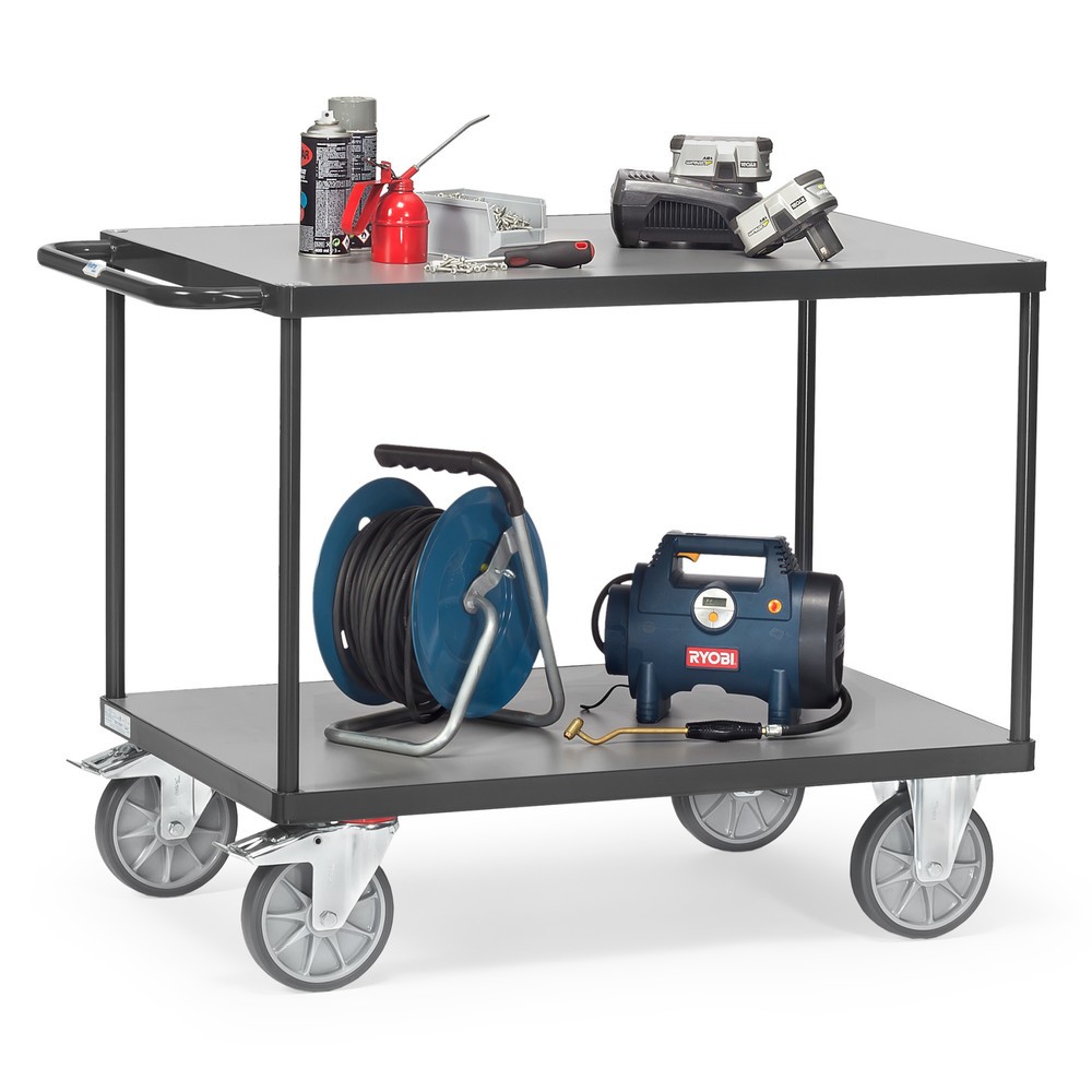 Imagem do produto n.º 3: fetra® carro pesado com mesa e de montagem, 2 pisos de 700 x 1.000 mm, cinzento antracite