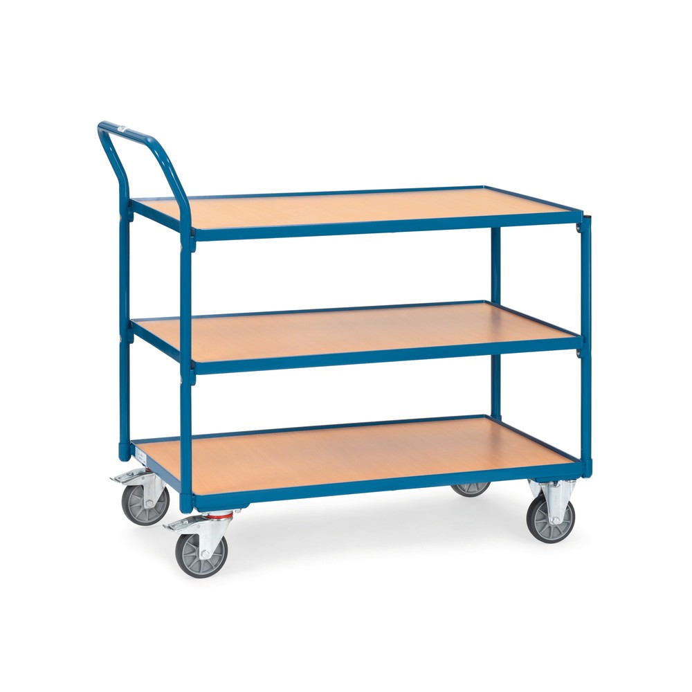 Imagem do produto n.º 1: fetra® carro com mesa, capacidade de carga de 300 kg, 3 pisos de 850 x 500 mm, pega de avanço elevada