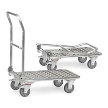 Imagem do produto n.º 1: Carrinho de transporte fetra® em alumínio, superfície de carregamento traseira LxP 450 x 720 mm