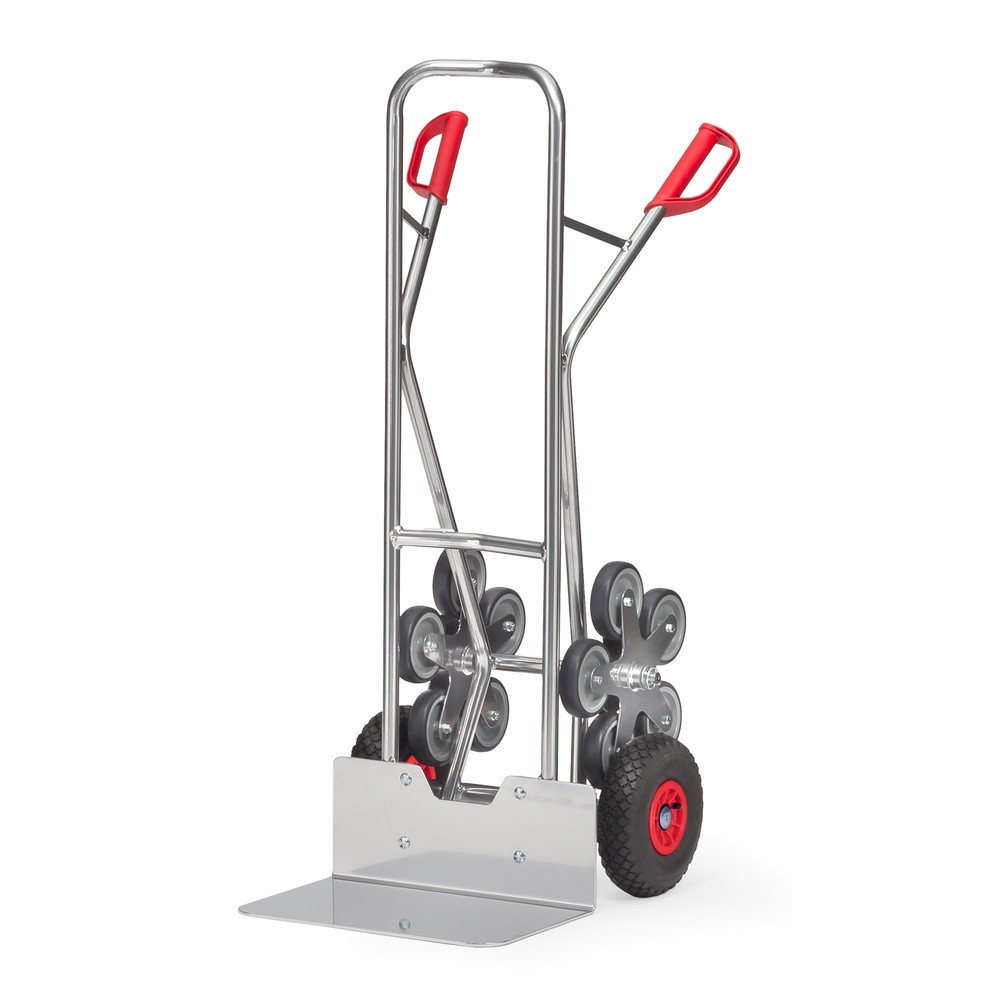 Imagem do produto: fetra® carro de transporte de escadas, elemento central de 5 braços, capacidade de carga de 200 kg, pá LxP 480 x 300 mm, alumínio