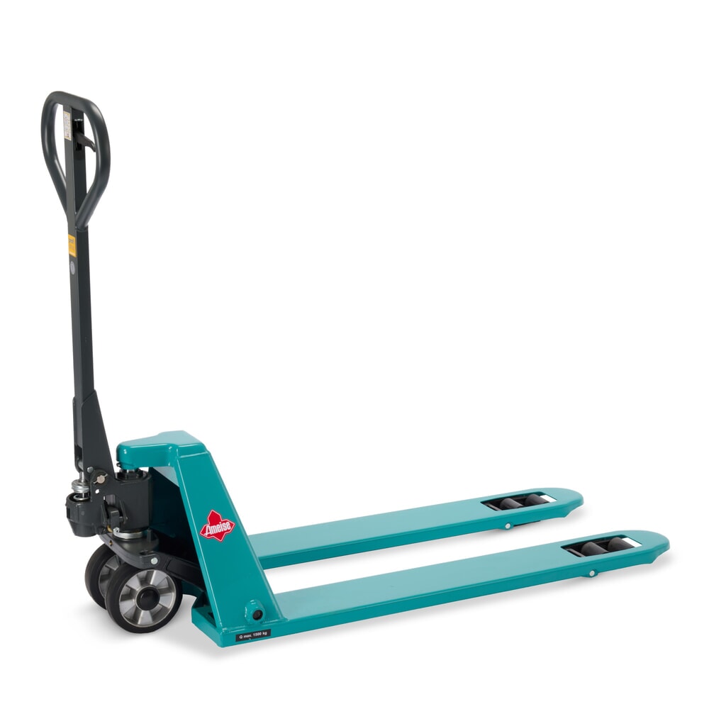 Imagem do produto: Porta-paletes manual plano Ameise® PTM 1.5 Low, capacidade de carga de 1500 kg, comprimento do garfo de 1150 mm, borracha maciça/poliuretano, rodas tandem