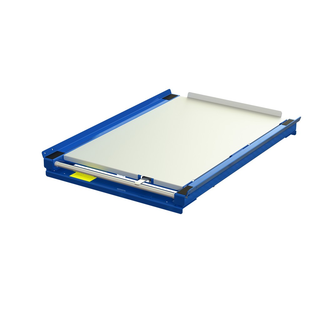 Imagem do produto n.º 2: Piso de aço fechado para dispositivo de extensão de paletes, capacidade de carga 600 kg, profundidade de extração de 70%.