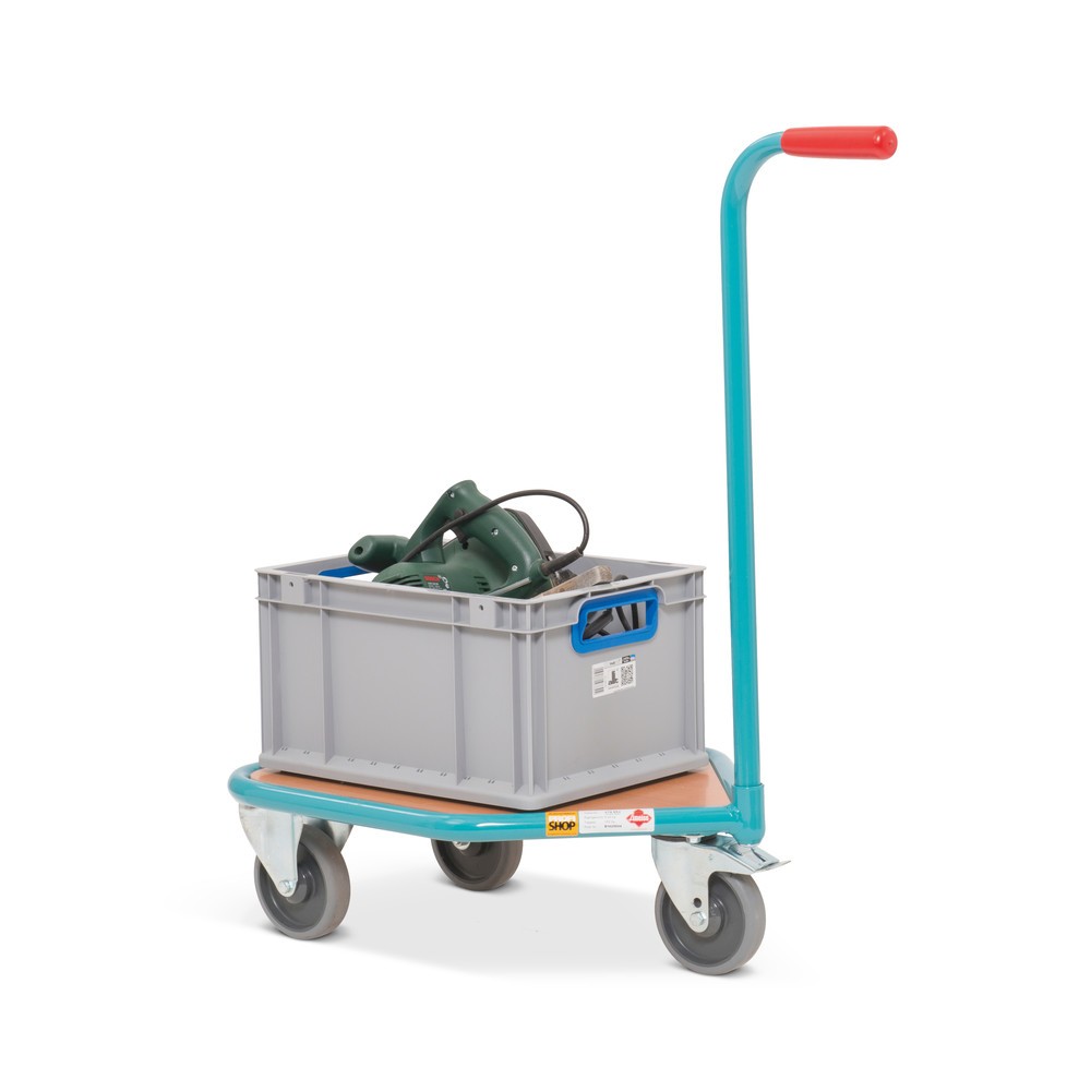 Imagem do produto n.º 5: Carro com pega Ameise® com superfície de carga em madeira, LxP 450 x 450 mm