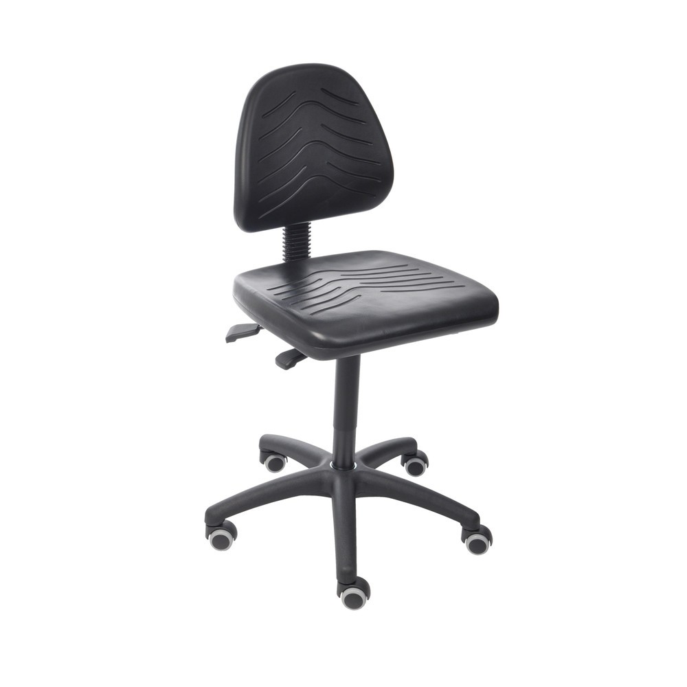 Imagem do produto: HEMMDAL cadeira de trabalho giratória Komfort, assento em PU, altura do assento 460-650 mm, base de plástico, rodízios