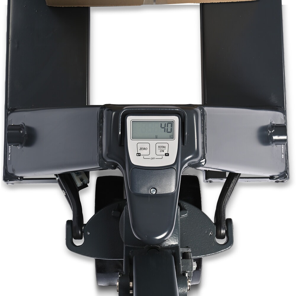Imagem do produto n.º 10: Porta-paletes com balança HEMMDAL PTM 2.0 Scale, capacidade de carga de 2000 kg, incrementos de 5 kg, roletes do garfo simples.