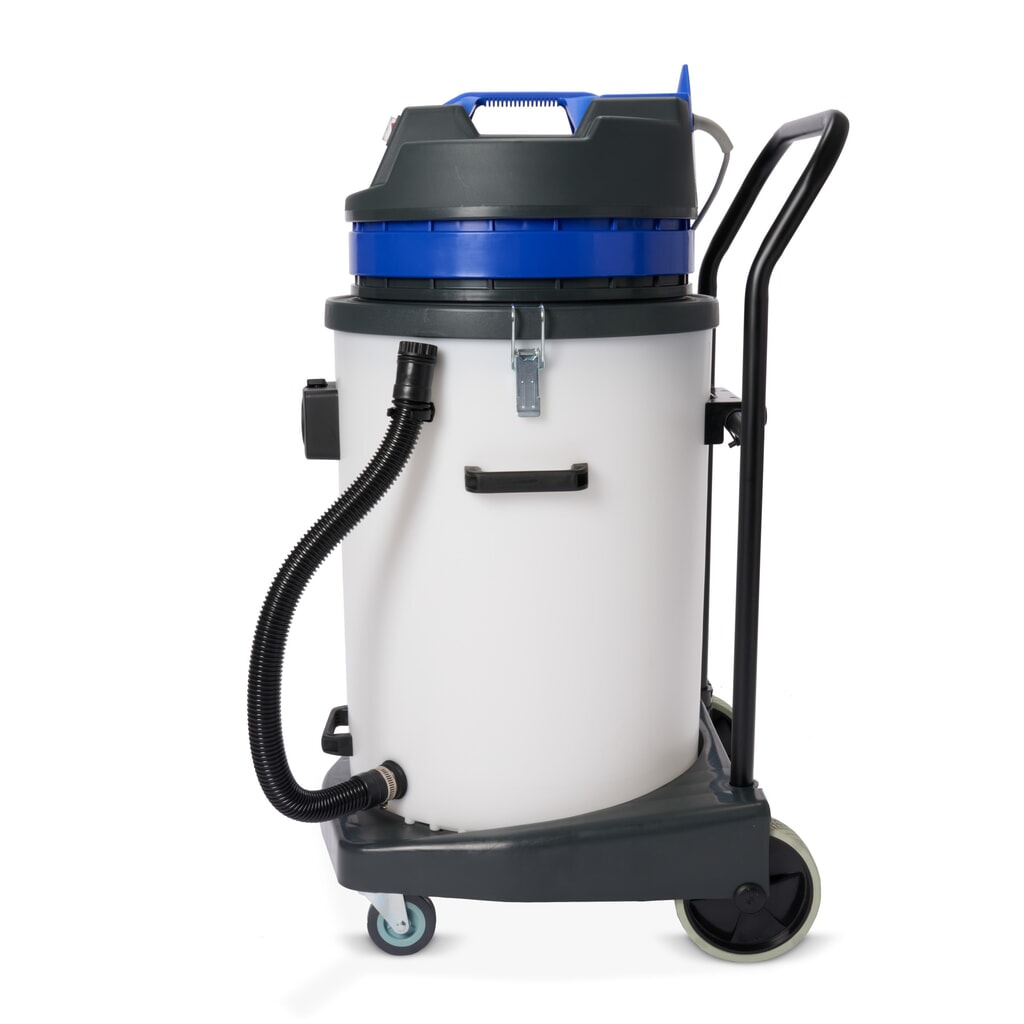 Imagem do produto n.º 12: HEMMDAL Industriesauger, nass + trocken, Kunststoffbehälter, 2.000 W, 70 l, Kippfahrgestell, Schiebebügel, Ablass-Schlauch