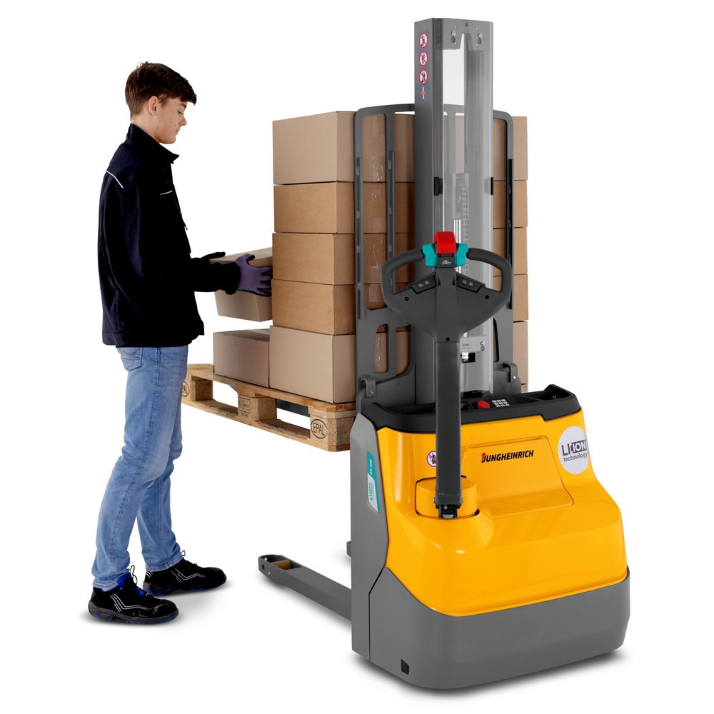 Imagem do produto n.º 6: Empilhador elétrico Jungheinrich EJC 110i E, monomastro, altura de elevação 1.290 mm, carga nominal 1.000 kg, hidráulica proporcional