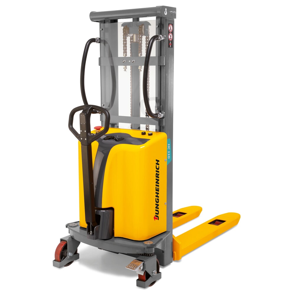 Imagem do produto: Jungheinrich porta-paletes elétrico HC 110, semielétrico, mastro de elevação telescópico duplo, altura de elevação de 2500 mm, capacidade de carga de 1.000 kg