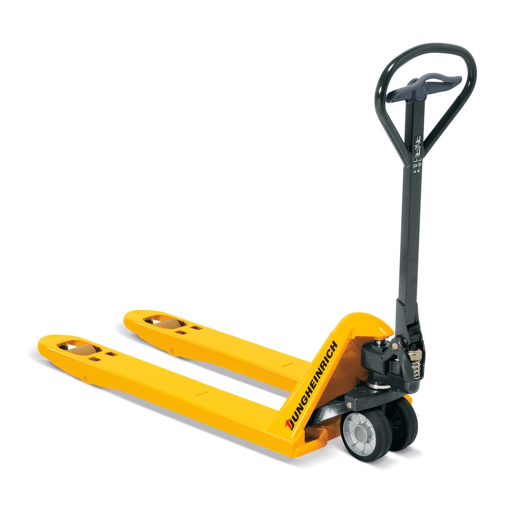 Imagem do produto: Jungheinrich porta-paletes manual AM 22 com travão de marcha e de estacionamento, capacidade de carga de 2200 kg, comprimento do garfo de 1150 mm, borracha maciça/poliuretano.