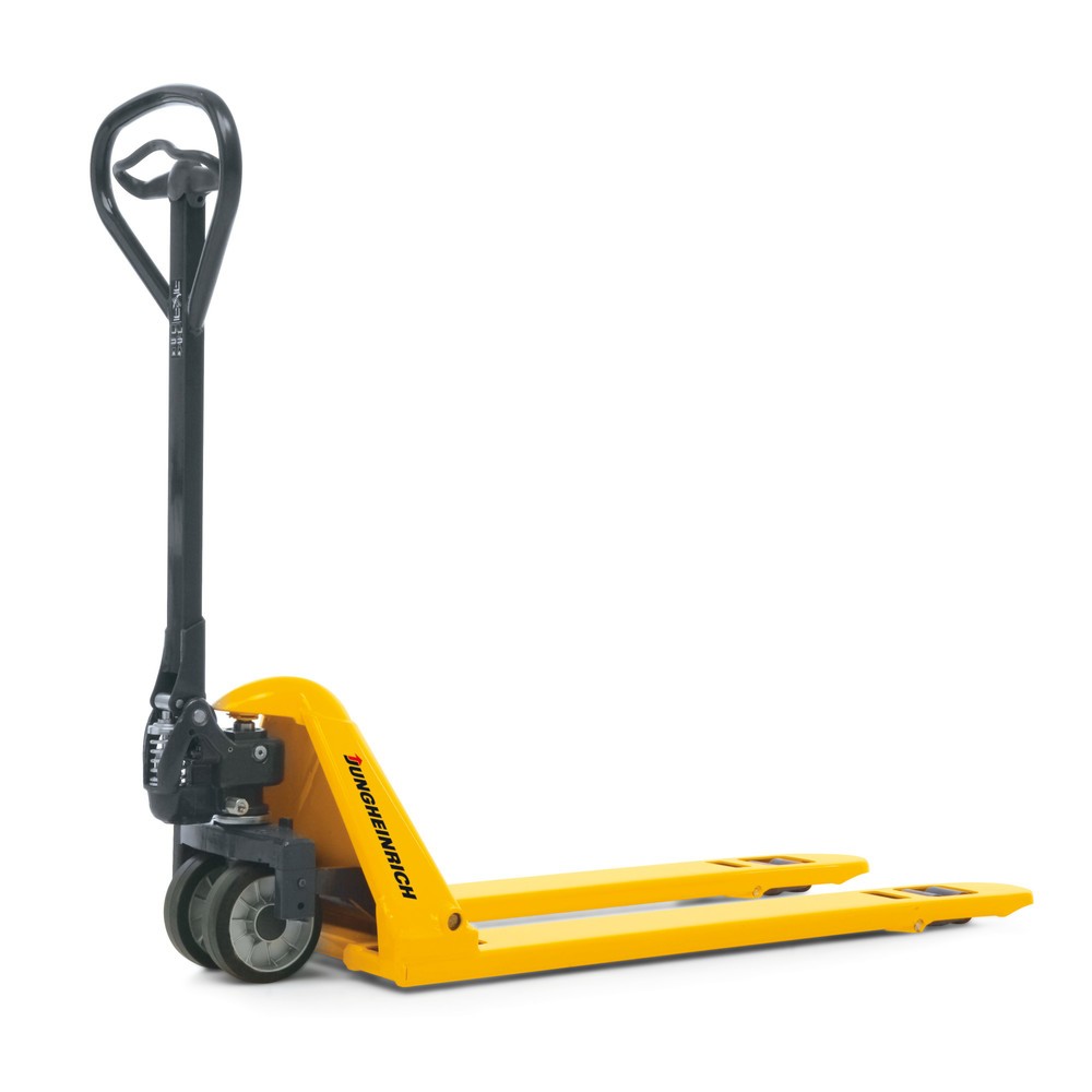 Imagem do produto: Jungheinrich porta-paletes manual de piso baixo AM 15l, capacidade de carga de 1500 kg, comprimento do garfo de 1150 mm, borracha maciça/nylon, rodas tandem