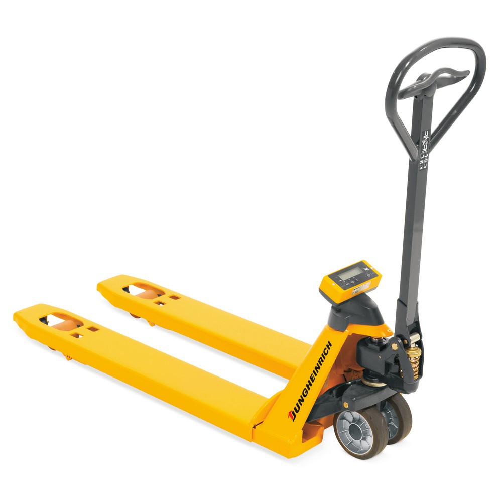 Imagem do produto: Jungheinrich porta-paletes com balança AMW 22 com visor básico, capacidade de carga de 2200 kg, borracha maciça/poliuretano