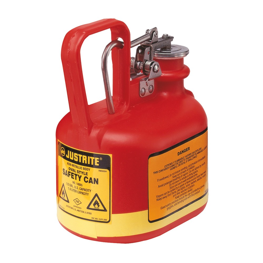 Imagem do produto: Justrite® HDPE recipiente de segurança tipo I, vermelho, 2 litros