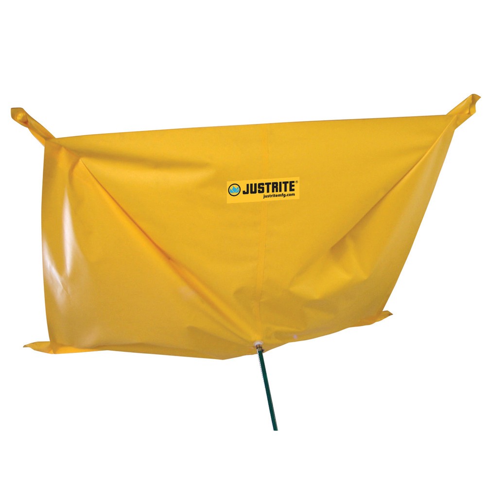 Imagem do produto: Lona de retenção de fugas Justrite® em poliéster, 1,5 x 1,5 m, com ilhós