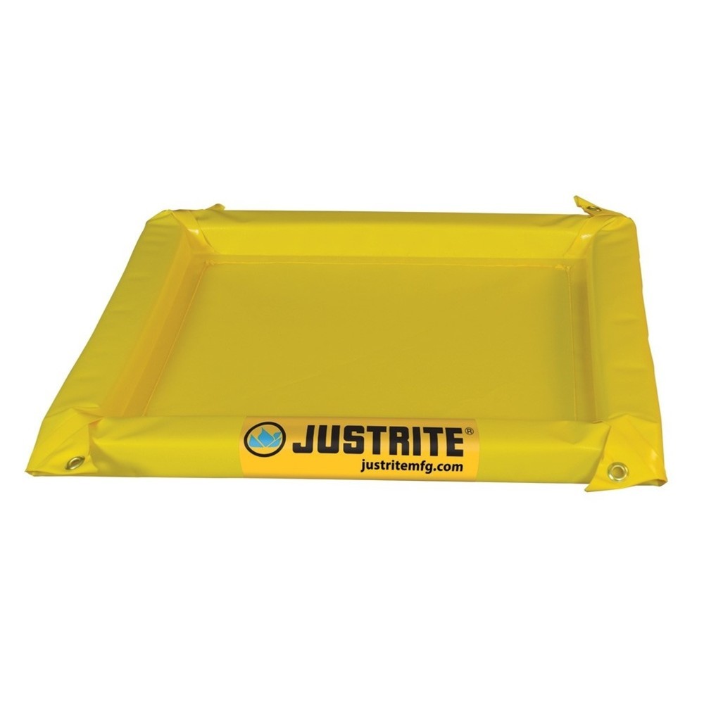 Imagem do produto: Justrite® bacia de retenção dobrável em PVC, altura das paredes 50 mm, dimensões interiores 0,6 x 0,6 m, capacidade 19 l