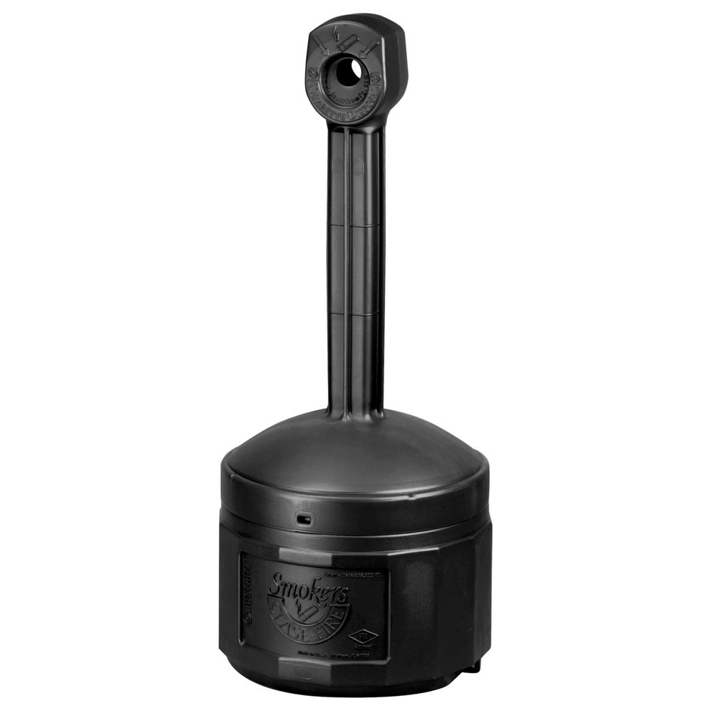 Imagem do produto: Justrite® cinzeiro com pé de suporte de segurança, autoextinguível, 15 litros, preto