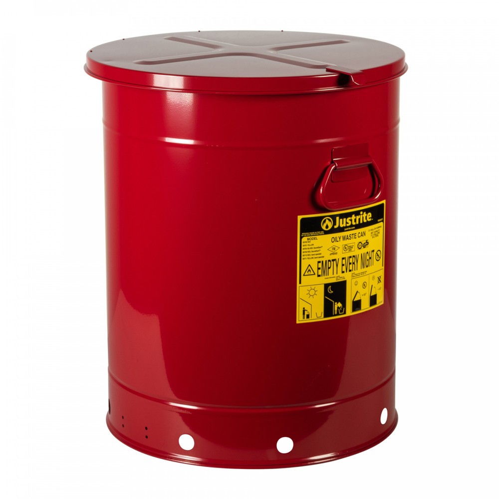 Imagem do produto: Justrite® recipiente de recolha para bancada, manual, vermelho, 80 litros