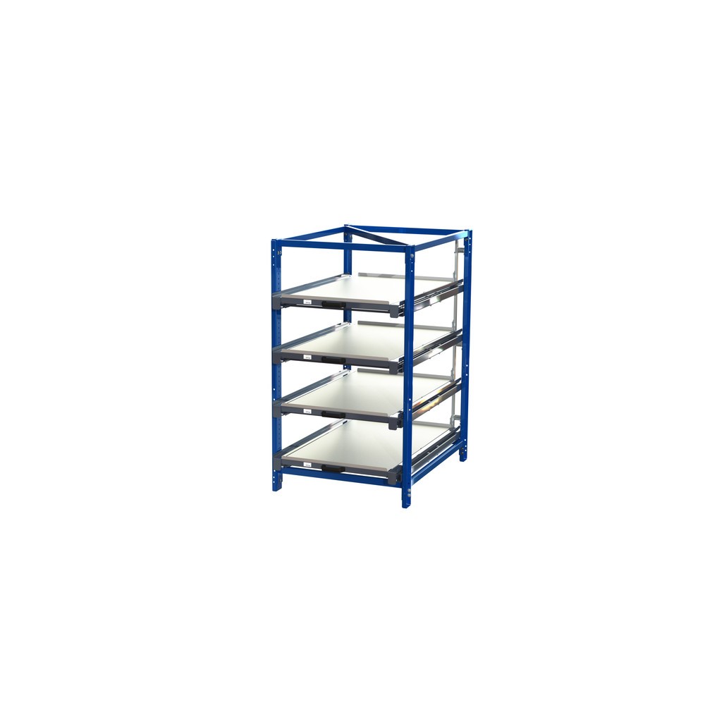 Imagem do produto: Estante compacta de extração com 4 gavetas, carga 150 kg, altura 1.560 mm