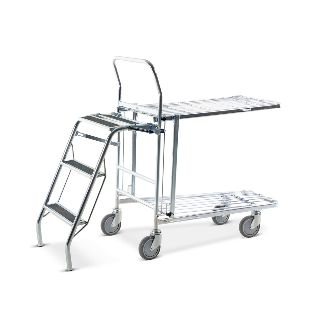 Imagem do produto: Escada rebatível Kongamek para carro de armazenamento e transporte, altura de trabalho 0,65 m