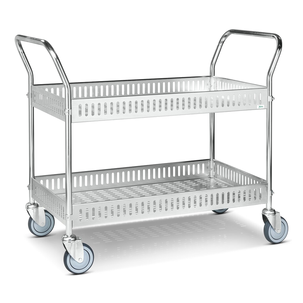 Imagem do produto: Carro com cesto Kongamek, completamente zincado, arcos em U elevados, 2 níveis de 935 x 535 mm