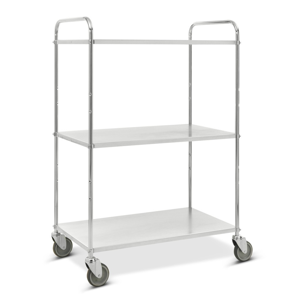 Imagem do produto: Carro de pisos múltiplos Kongamek, completamente zincado, aberto, 3 níveis de 900 x 540 mm