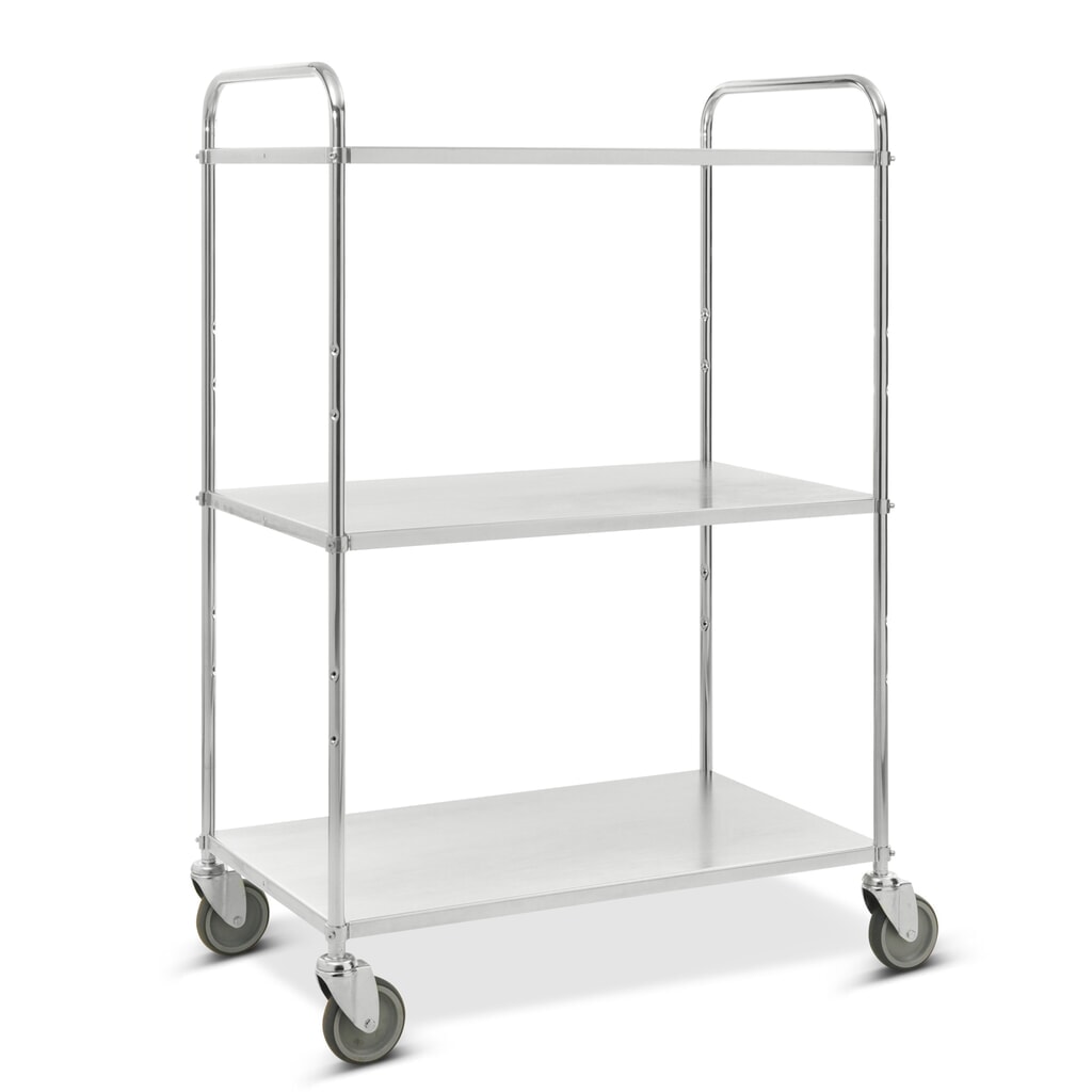 Imagem do produto: Carro de pisos múltiplos Kongamek, completamente zincado, aberto, 3 níveis de 900 x 540 mm