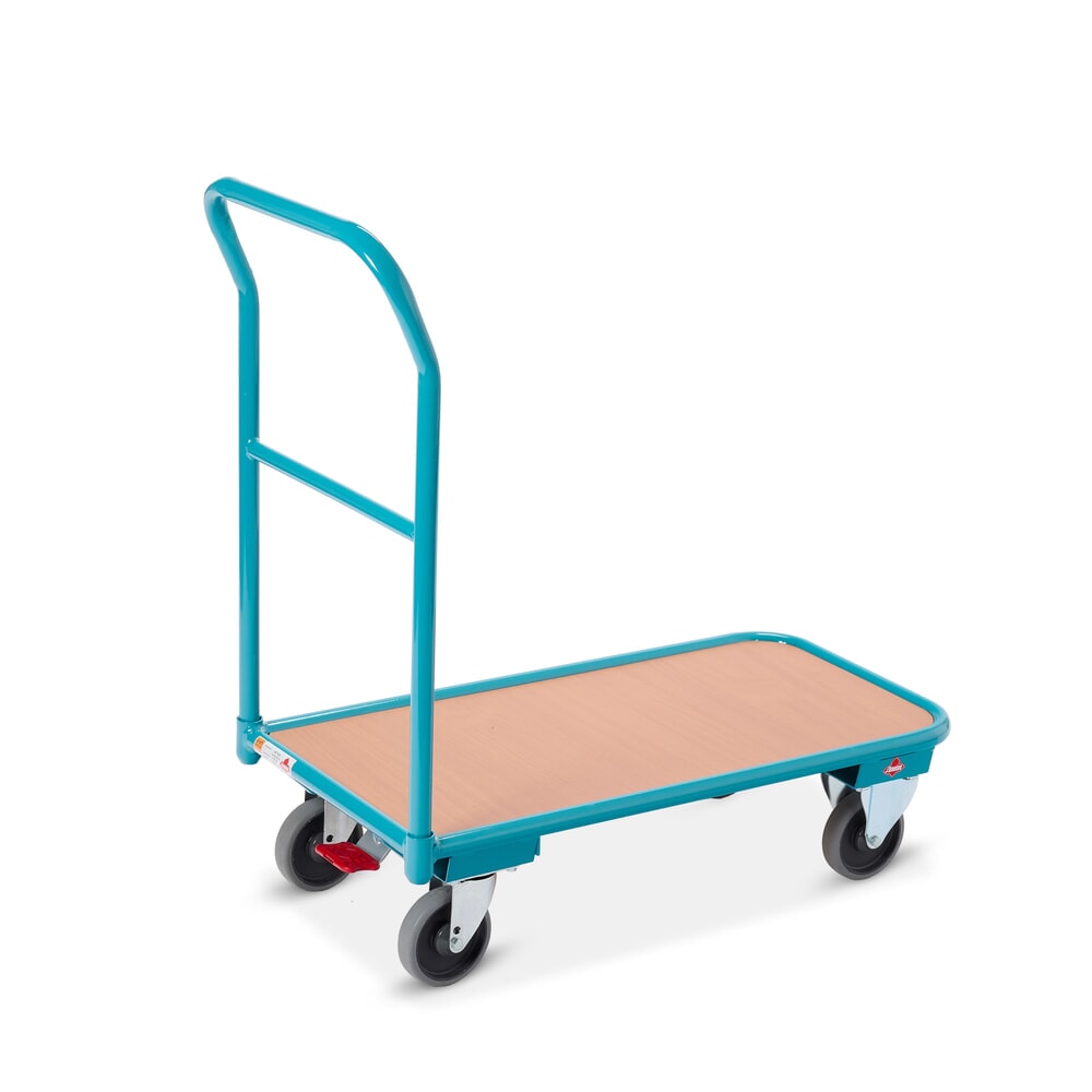 Imagem do produto: Carrinho de armazém Ameise®, capacidade de carga de 200 kg, superfície de carregamento traseira LxP 450 x 850 mm, com travão central.