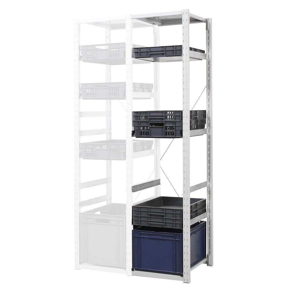 Imagem do produto n.º 2: ManOrga estanteria de recipientes para caixas de arrumação Eurobox, AF, AxLxP 2000 x 407 x 600 mm