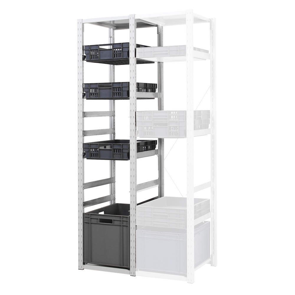 Imagem do produto n.º 2: ManOrga estanteria de recipientes para caixas de arrumação Eurobox, GF, AxLxP 2000 x 407 x 600 mm