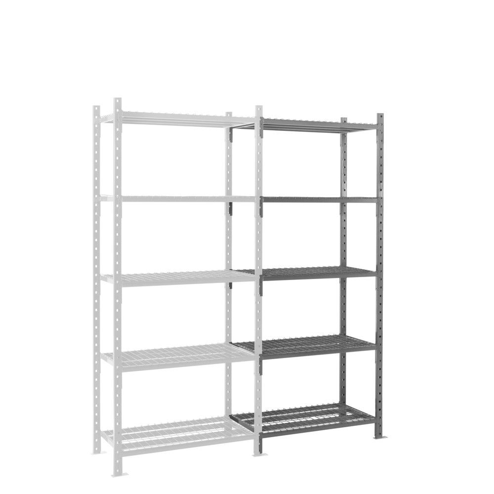 Imagem do produto: ManOrga estante para picking, módulo de extensão, com fundos gradeados, capacidade de carga de 500 kg por prateleira, AxLxP 2500 x 1010 x 500 mm