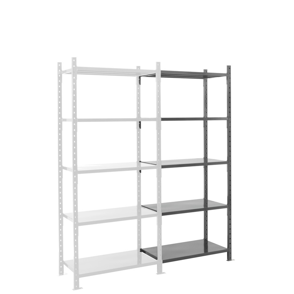 Imagem do produto: ManOrga estante para picking, módulo de extensão, com painéis de aço, capacidade de carga de 500 kg por prateleira, AxLxP 2500 x 1010 x 500 mm