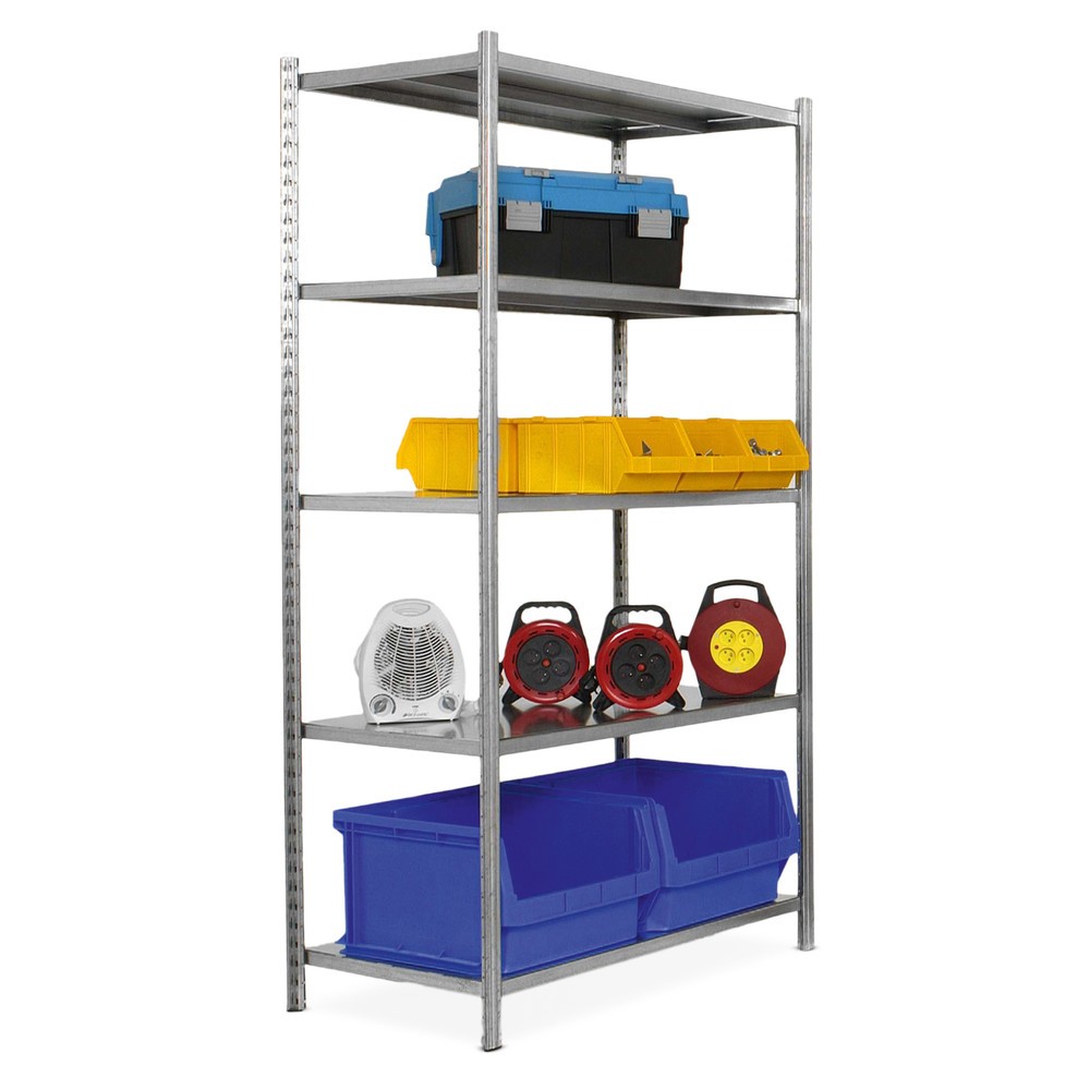Imagem do produto: ManOrga estante para picking cinzento grafite/cinzento-claro com 5 pisos em aglomerado, carga 216 kg, AxLxP 2000 x 1040 x 500 mm